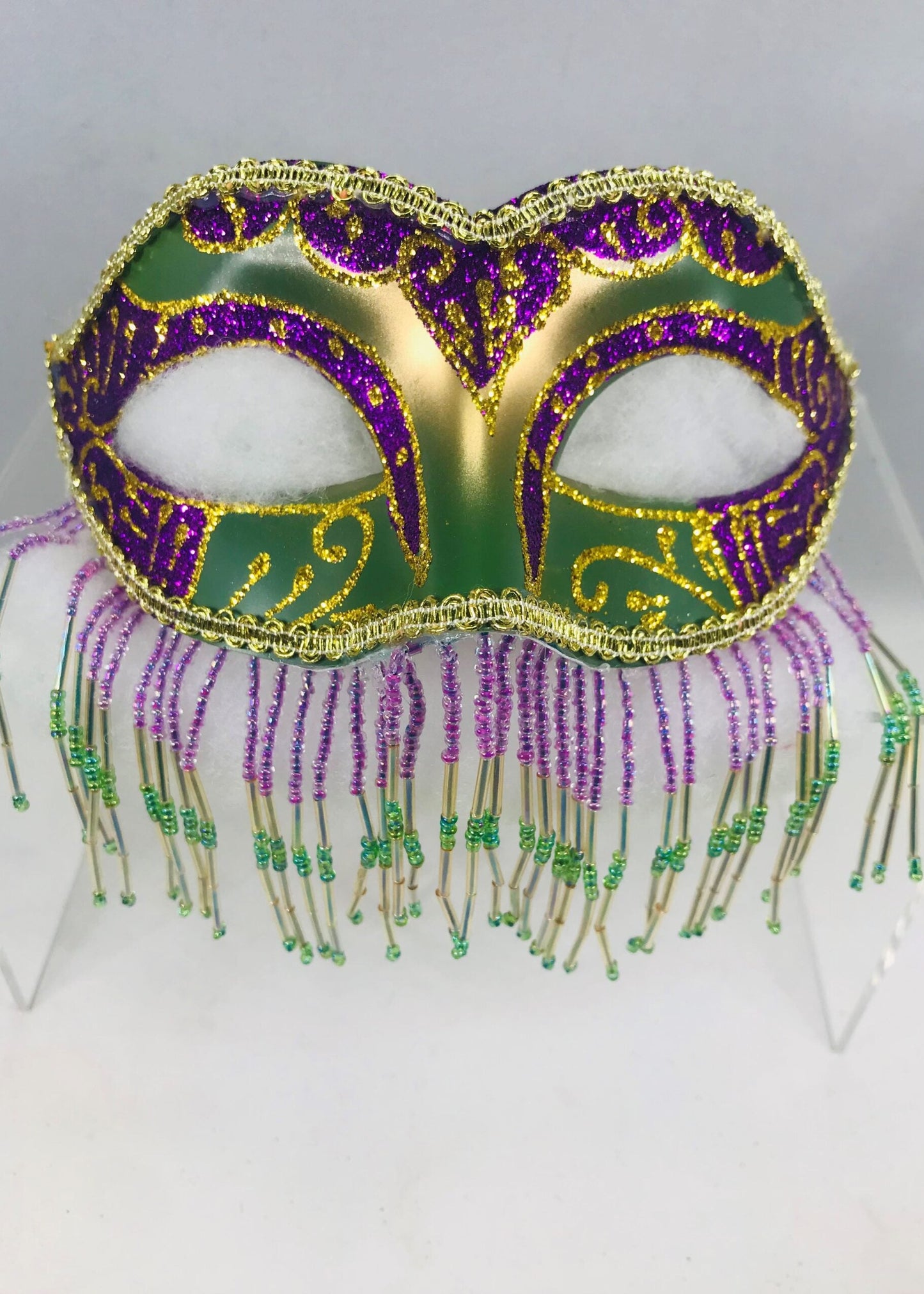 Beaded Half Mask , Mardi Gras image 0