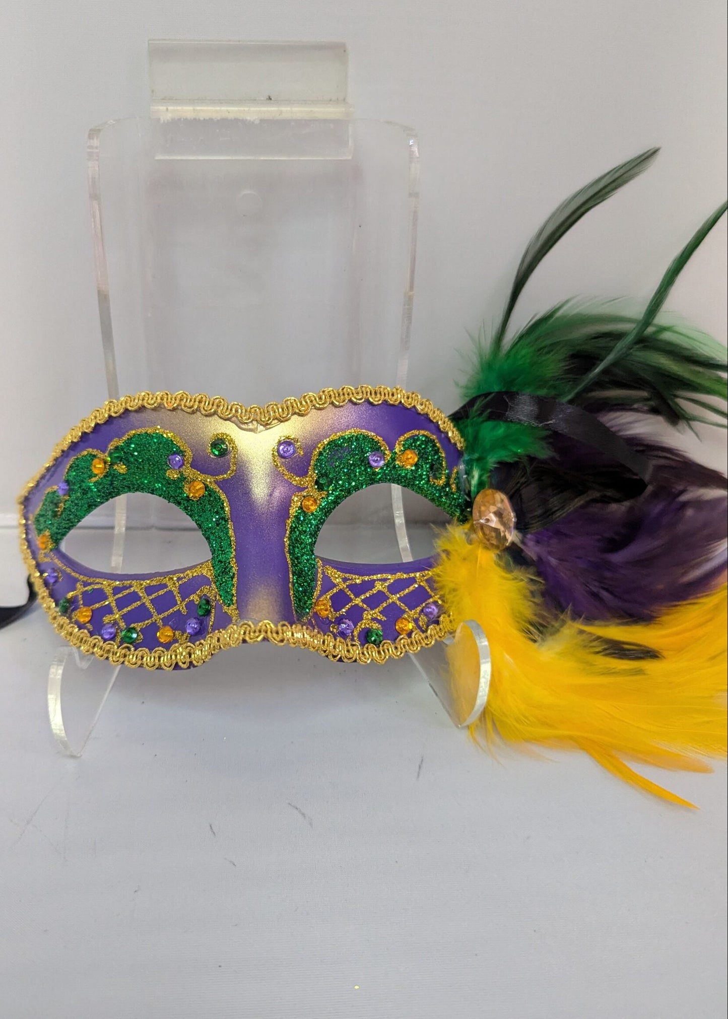 Purple Mardi Gras w/ Feathers image 0