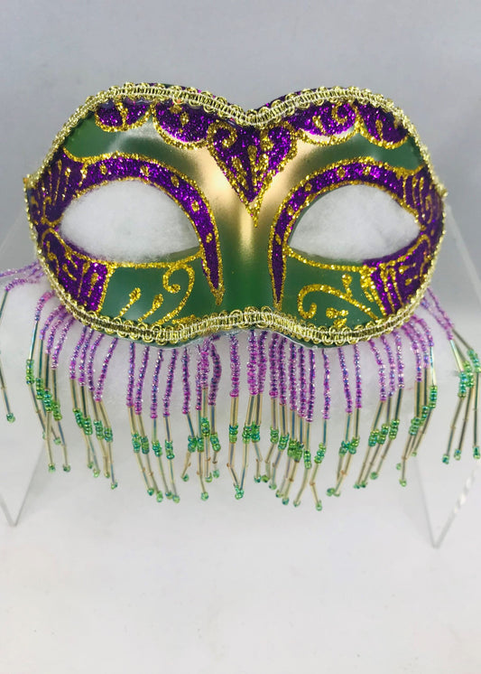 Beaded Half Mask , Mardi Gras image 0
