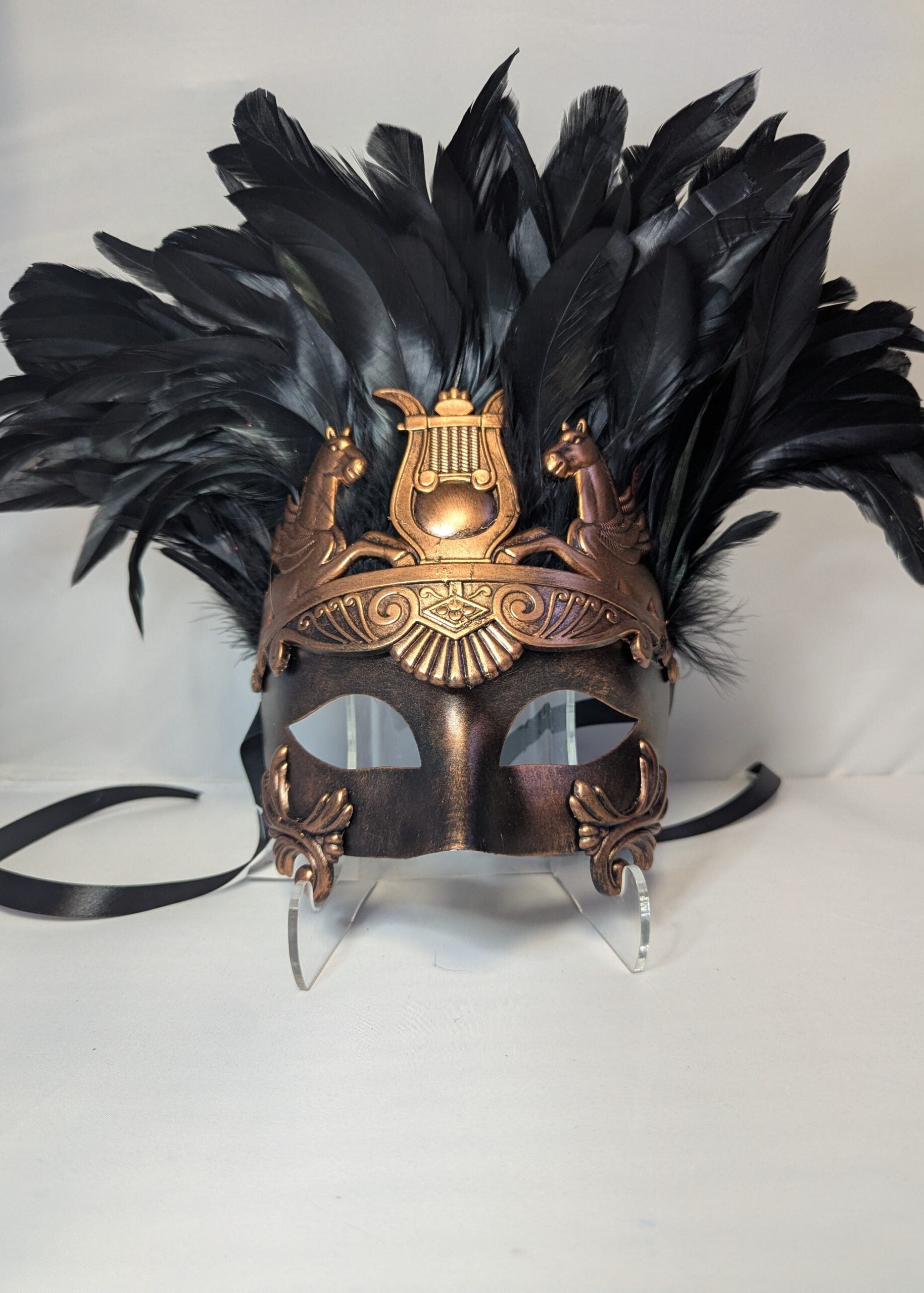 Roman w/ feathers- bronze image 0